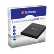 Verbatim External Slimline CD/DVD Read And Write Black