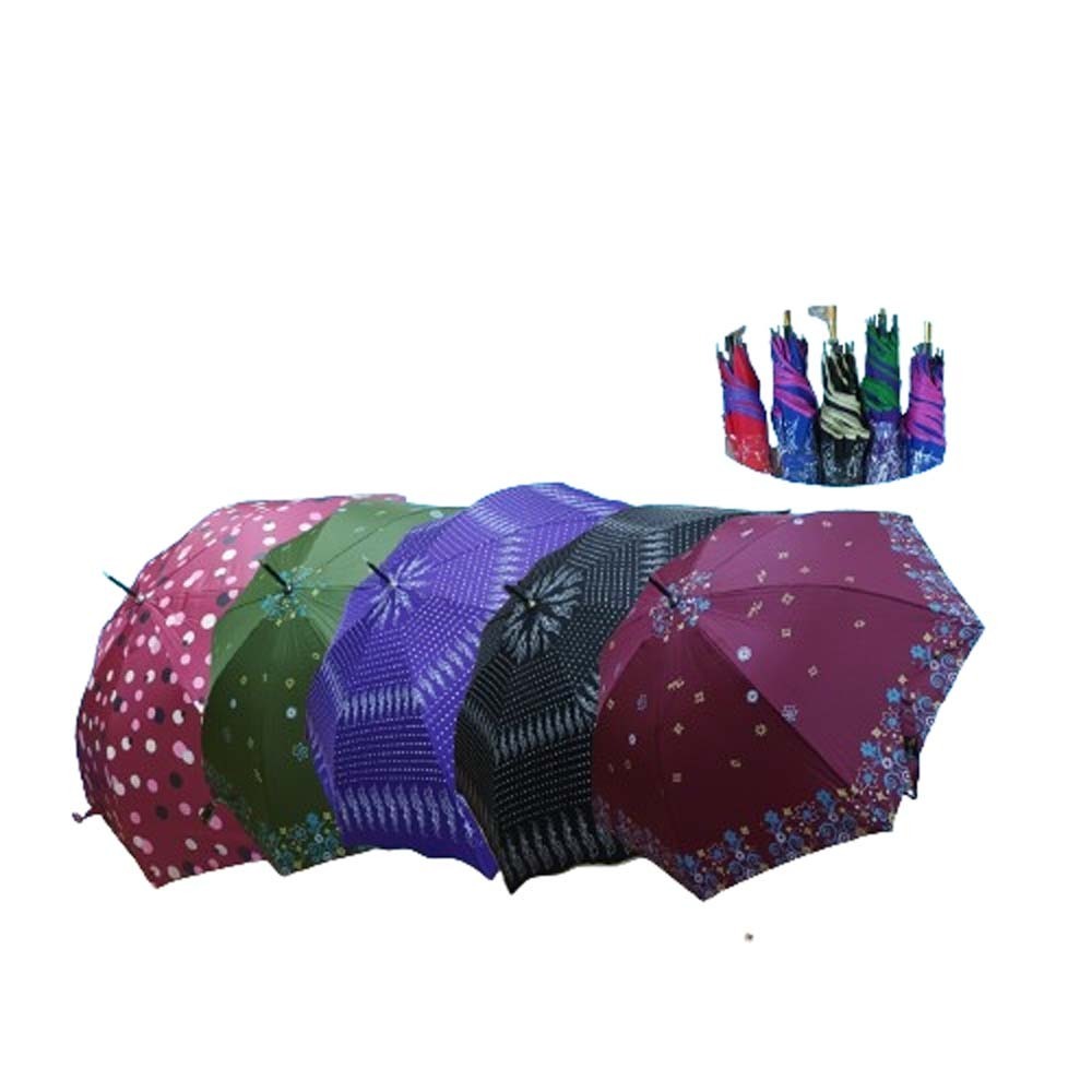 Charlie Umbrella ရွှေရိုး/ငွေရိုး(ပန်းနွယ်/စပေါ့) BHURCM045 Red