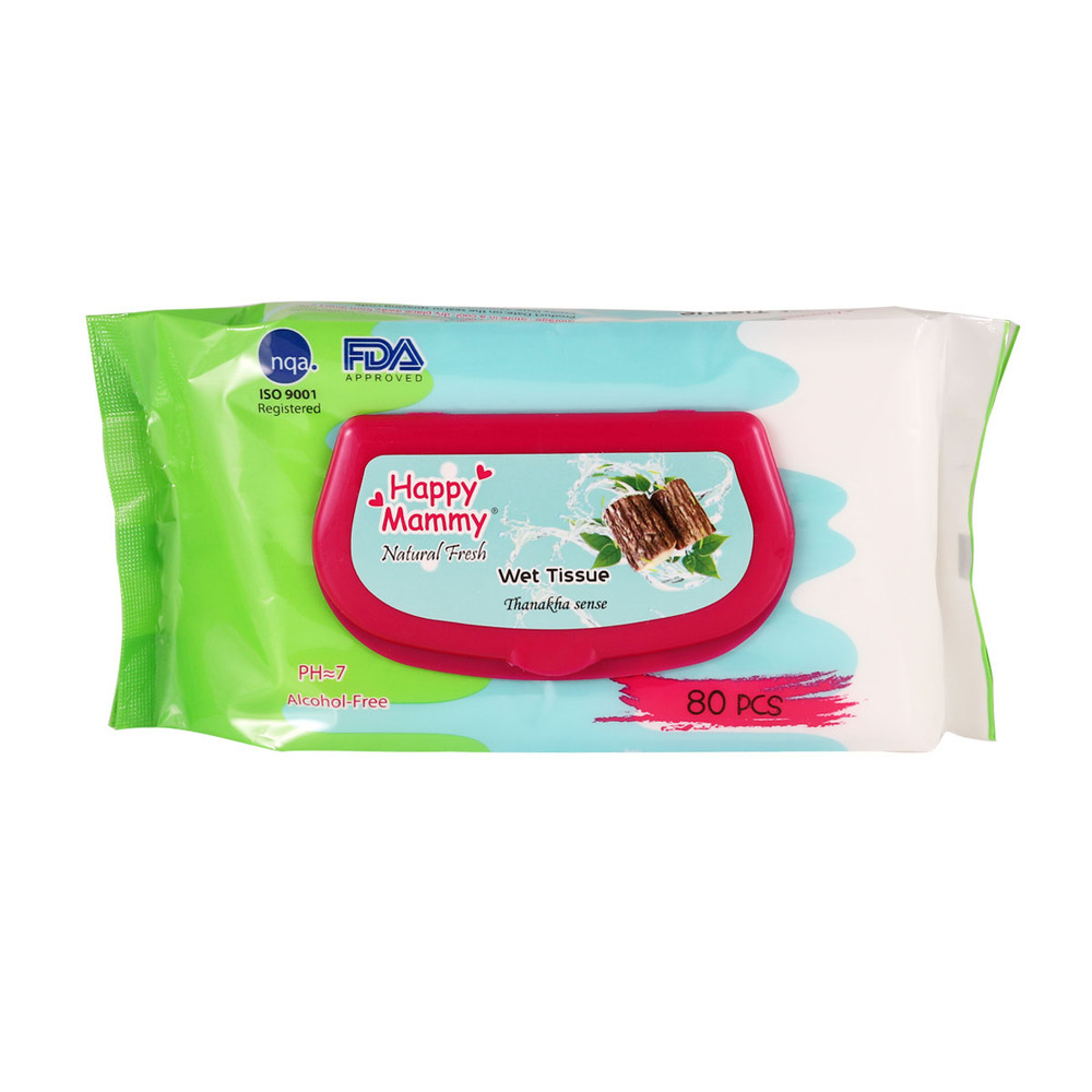 Happy Mammy Wet Tissue Thanakha Scense 80Sheets