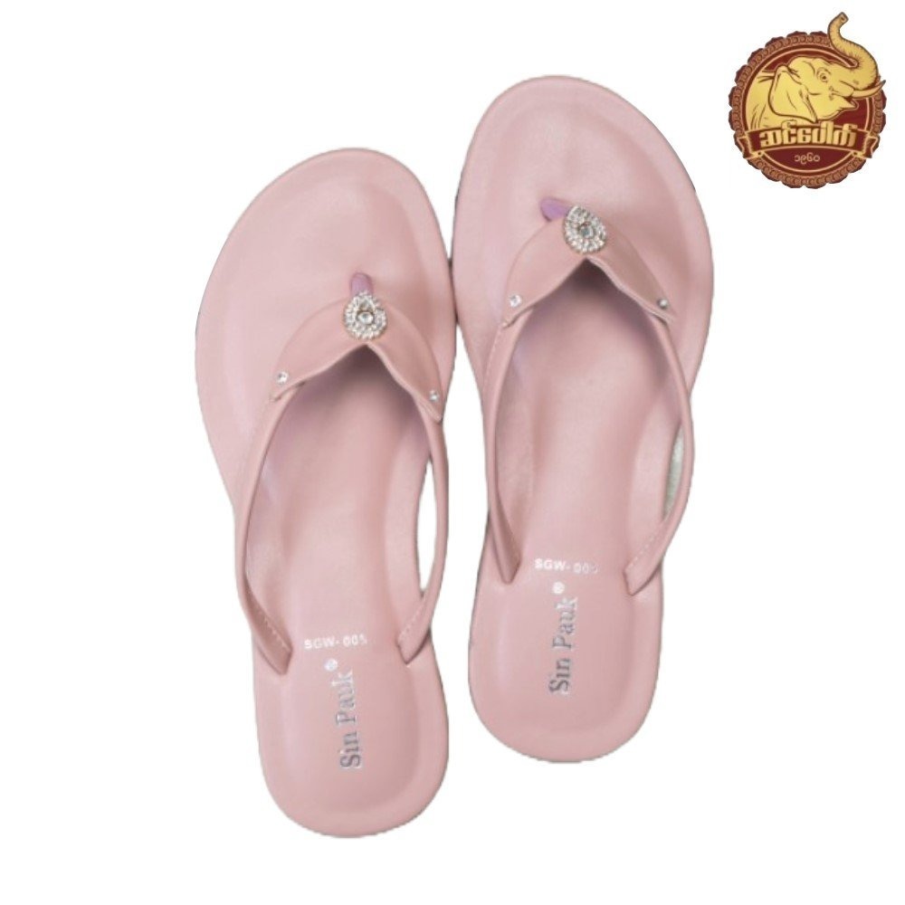 Sin Pauk Women Leather Slipper (Design-3,No-40) SGW-005