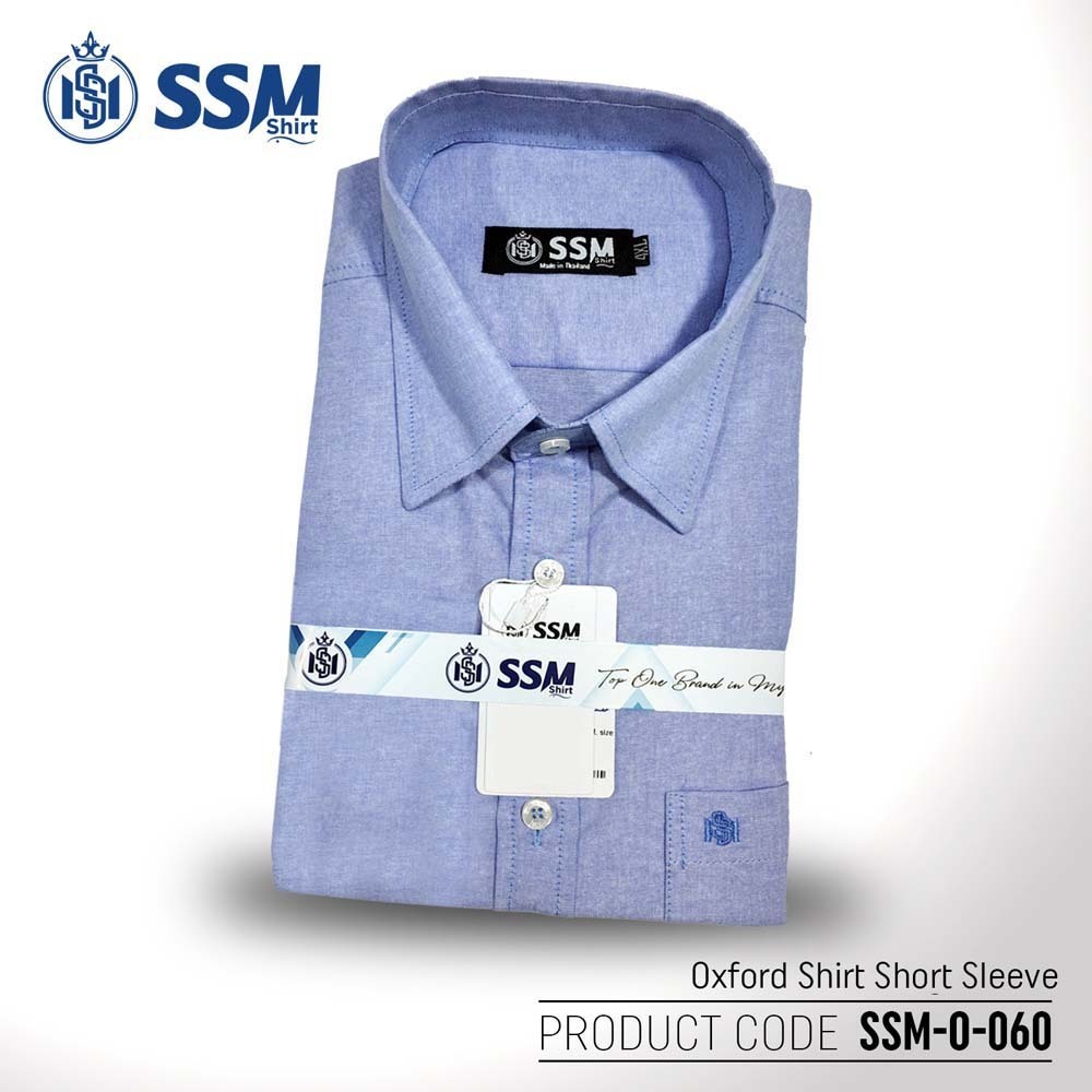 Oxford Shirt Short Sleeve SSM-O-P-S-060 (Orchid Blue) Large
