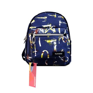 Konoko Cotton Mini Backpack S Size (Blue Cartoon)