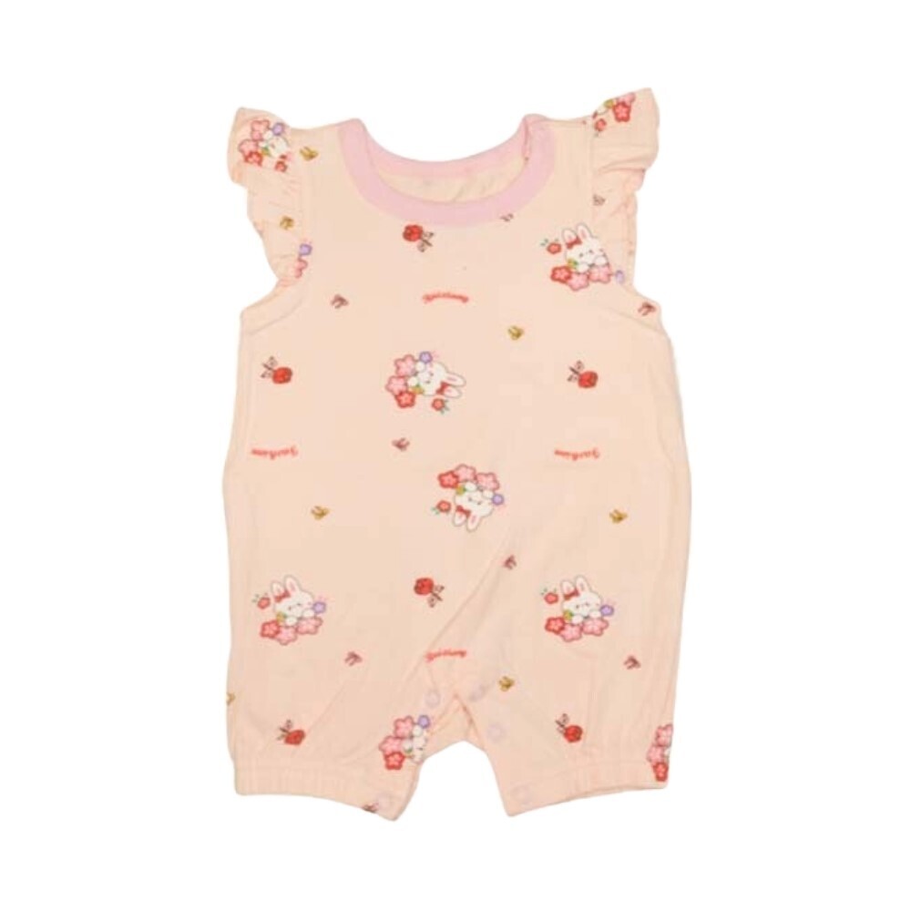 Te Te & Ta Ta Girl Romper Short Sleeves Pink 0-3 Months (1Pcs) KRPG-S101