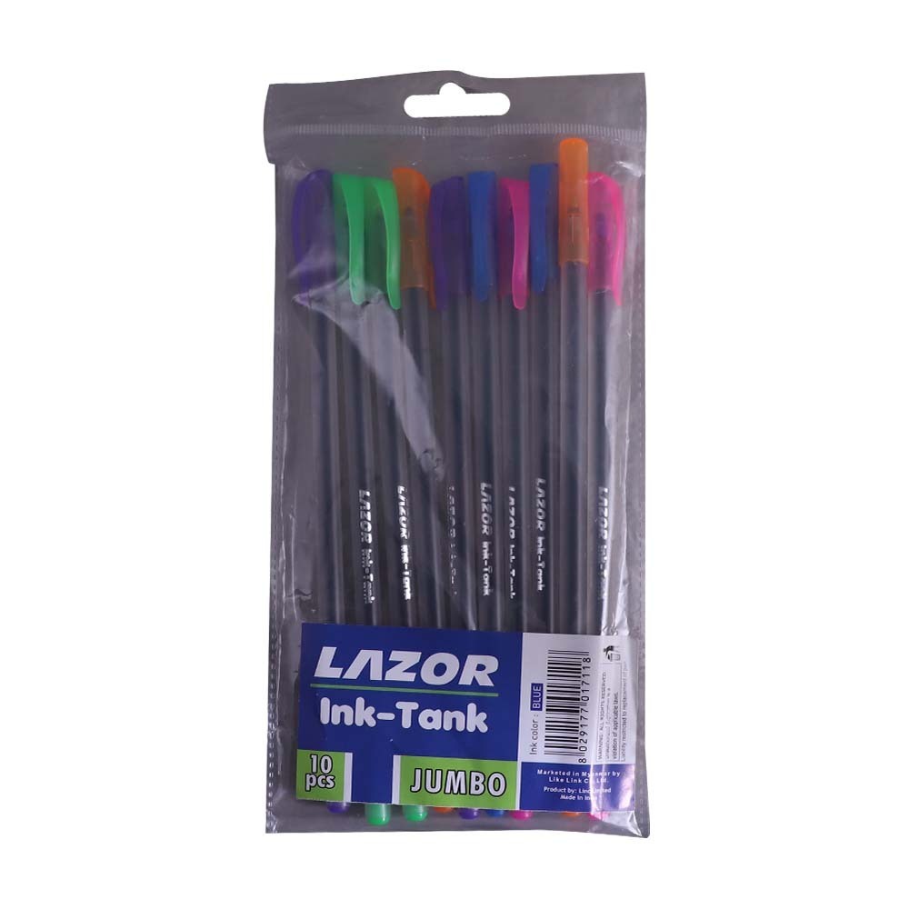 Lazor Ink-Tank Ball Pen 10PCS Jumbo (Blue)