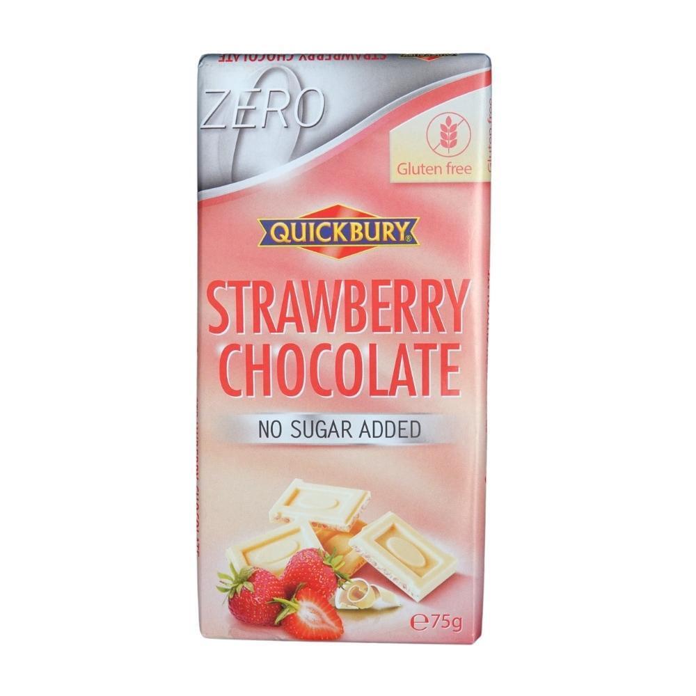 Quickbury Strawberry Chocolate No Sugar Added 75G
