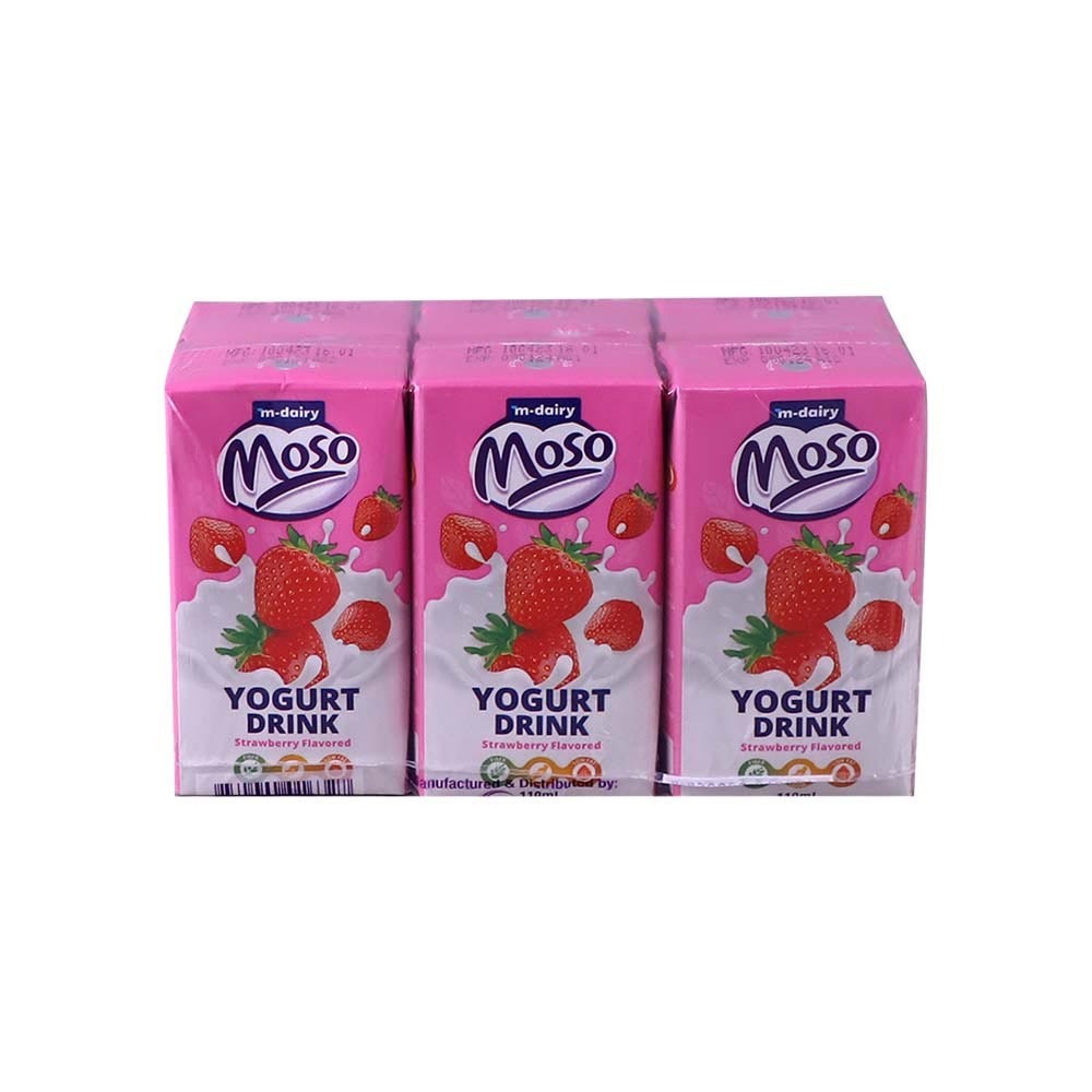 Moso Strawberry Flavored Yogurt Drink 110MLx6PCS