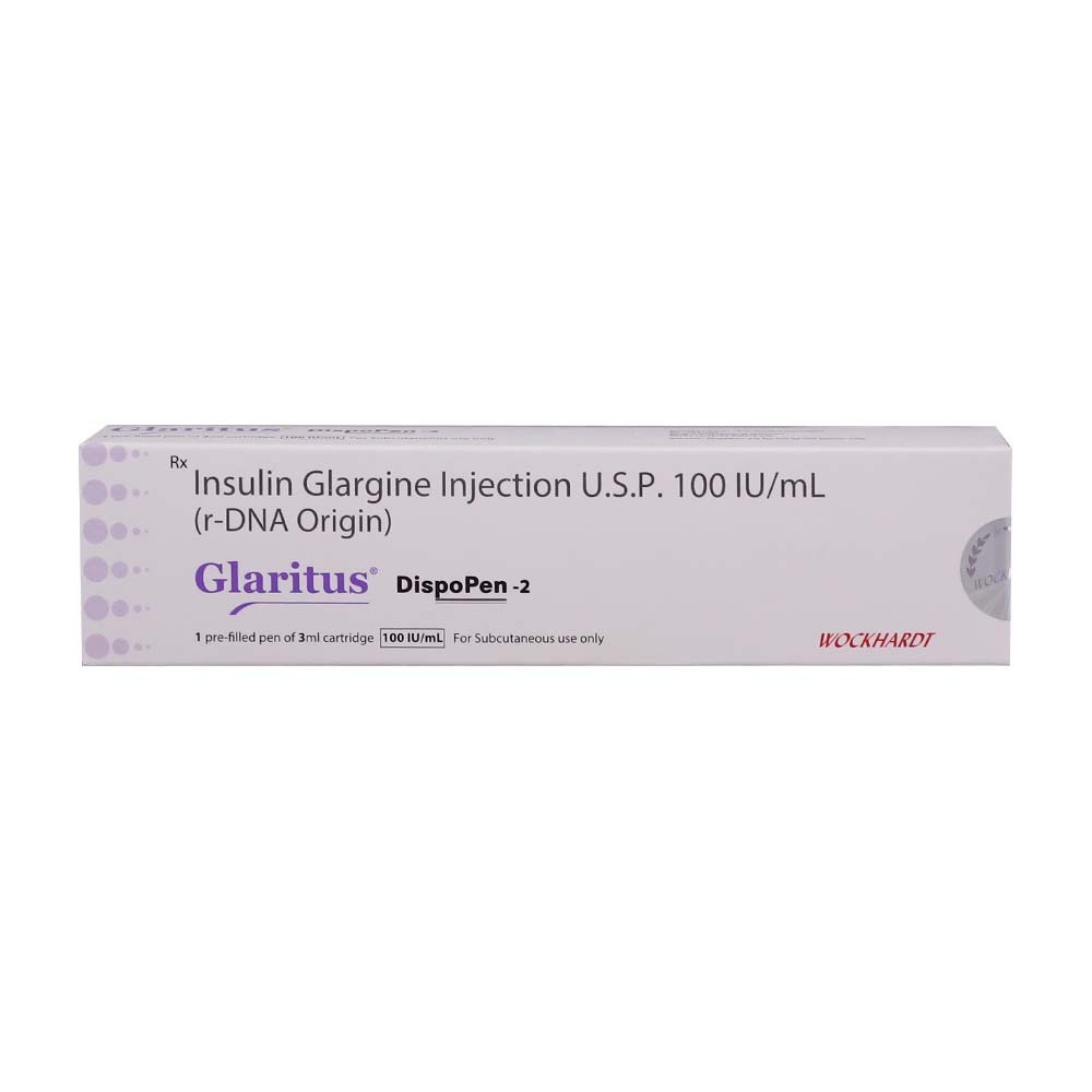 Glaritus Insulin Glargine Inj 100Iu Dispopen 3ML