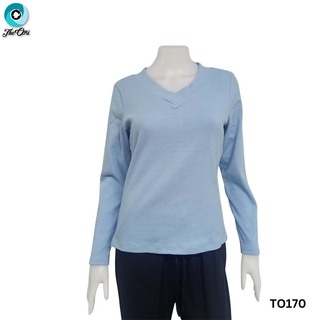 The Ori Women Long Sleeve Top White TO126A Medium