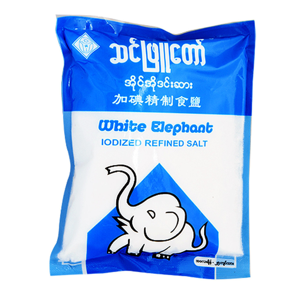 White Elephant Iodized Refined Salt 400G