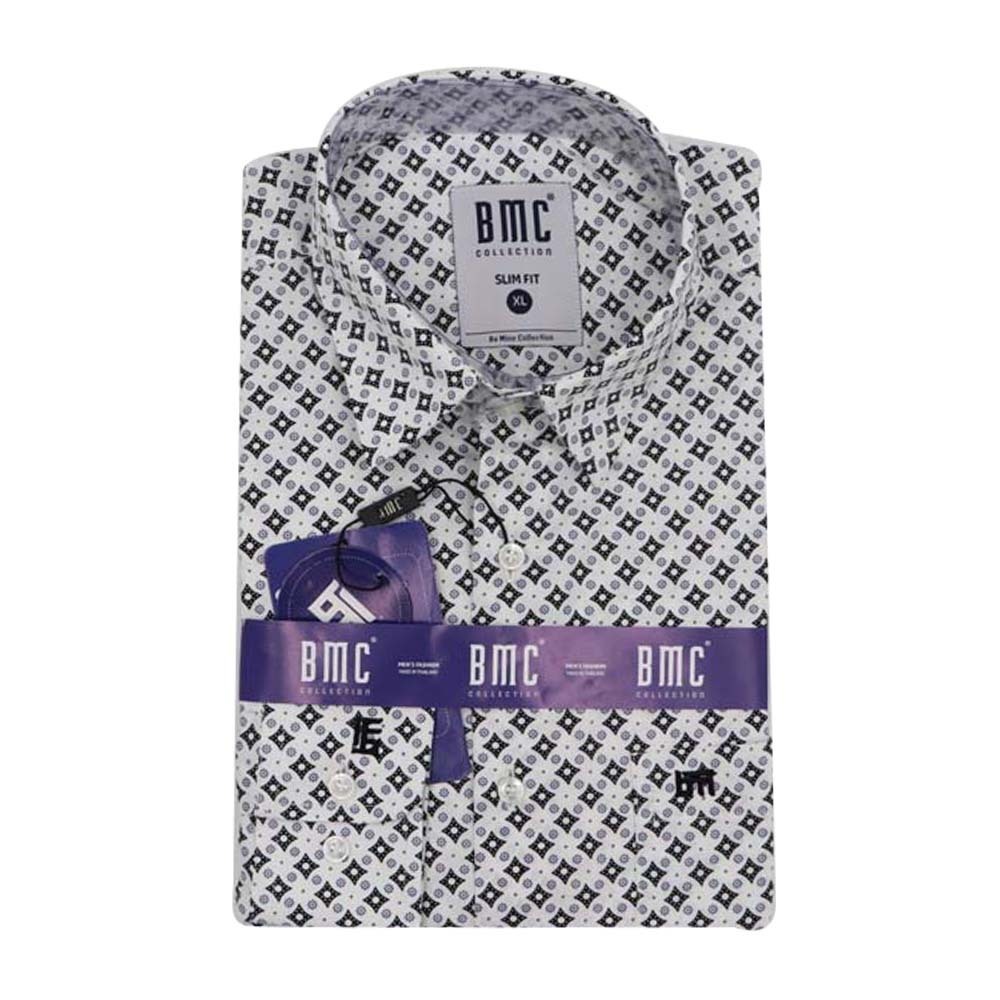 BMC Slimfit Shirts Long Sleeve 1310058 (Design-1) Large