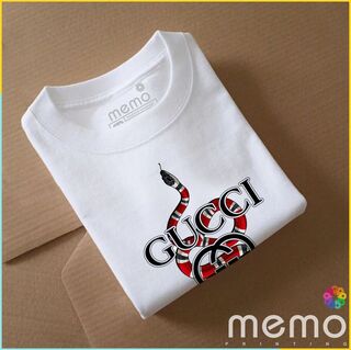 memo ygn GUCCI unisex Printing T-shirt DTF Quality sticker Printing-Red (XXL)