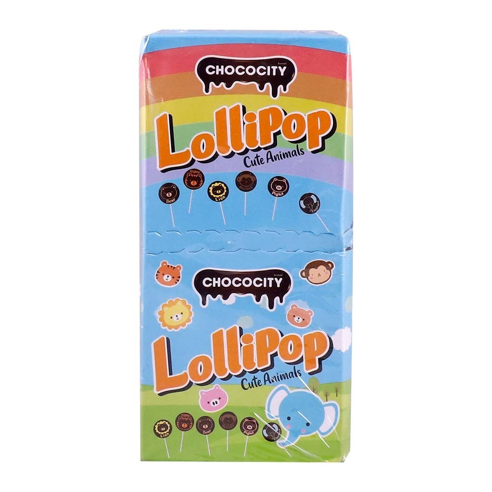 Chococity Milk Choco Cute Animals Lollipop 20Gx6