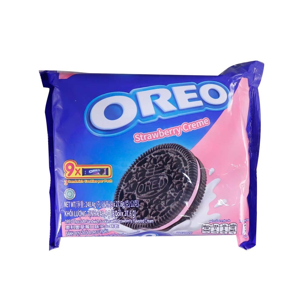 Oreo Sandwich Cookies Strawberry Cream 9PCS 248.4G