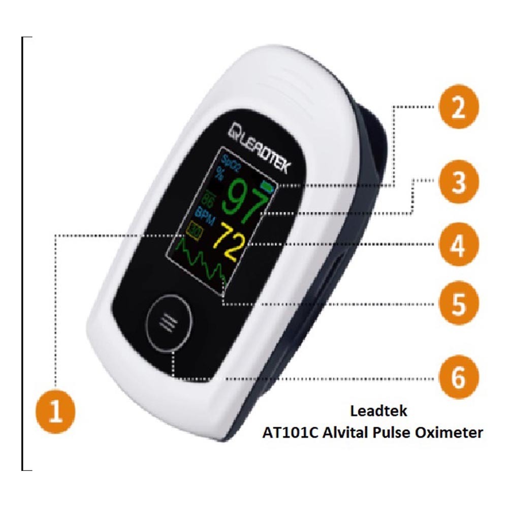 (Buy 1 Get 1 Same Item) Leadtek Oximeter (AT101C Alvital Pulse Oximeter)