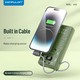 Konfulon A32Q (20000mAh Fast Charging 22.5W Built-in Cable Power Bank) Green