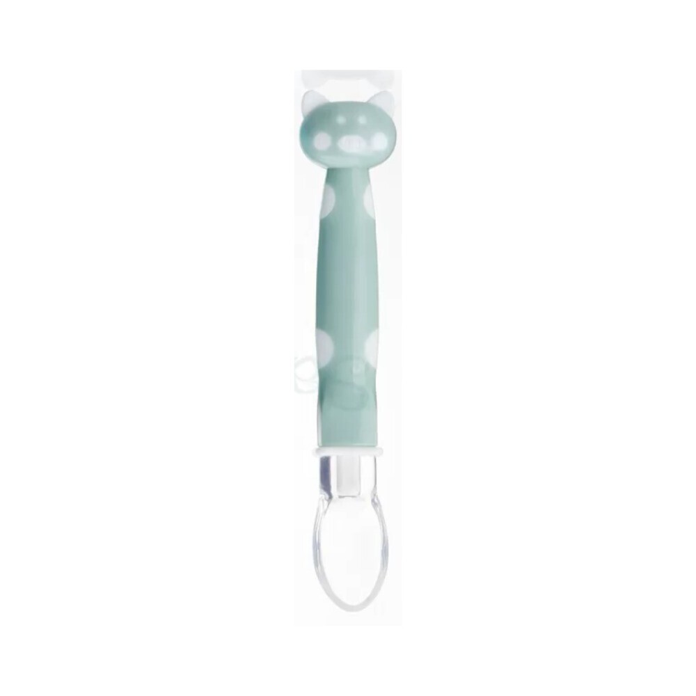 Baby Cartoon Silicone Spoon Olive Green10778