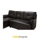 Winner H-JAY/P PVC L-Shape Sofa/R Dark Brown