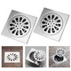 Jaramy Stainless Steel Floor  Drain For Bathroom 2PCS Set