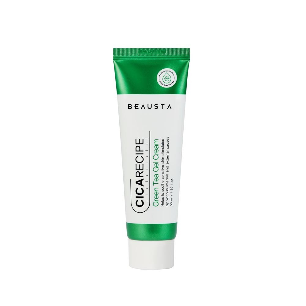 Beausta Cica Recipe Green Tea Active Gel Cream 50Ml Green  BS0045