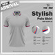 Tee Ray Stylish Polo Shirt Grey/18 Small MDP-S1007