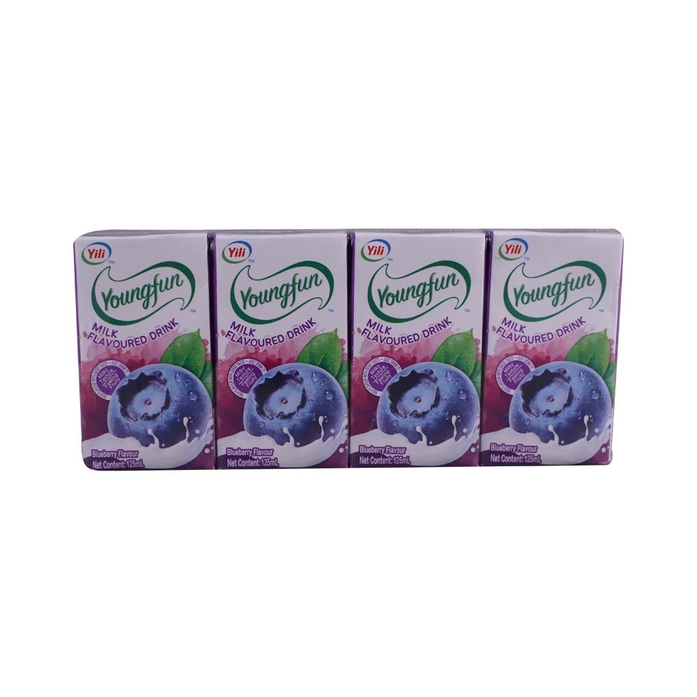 Youngfun Blueberry Flavoured Milk Drink 125MLx4PCS