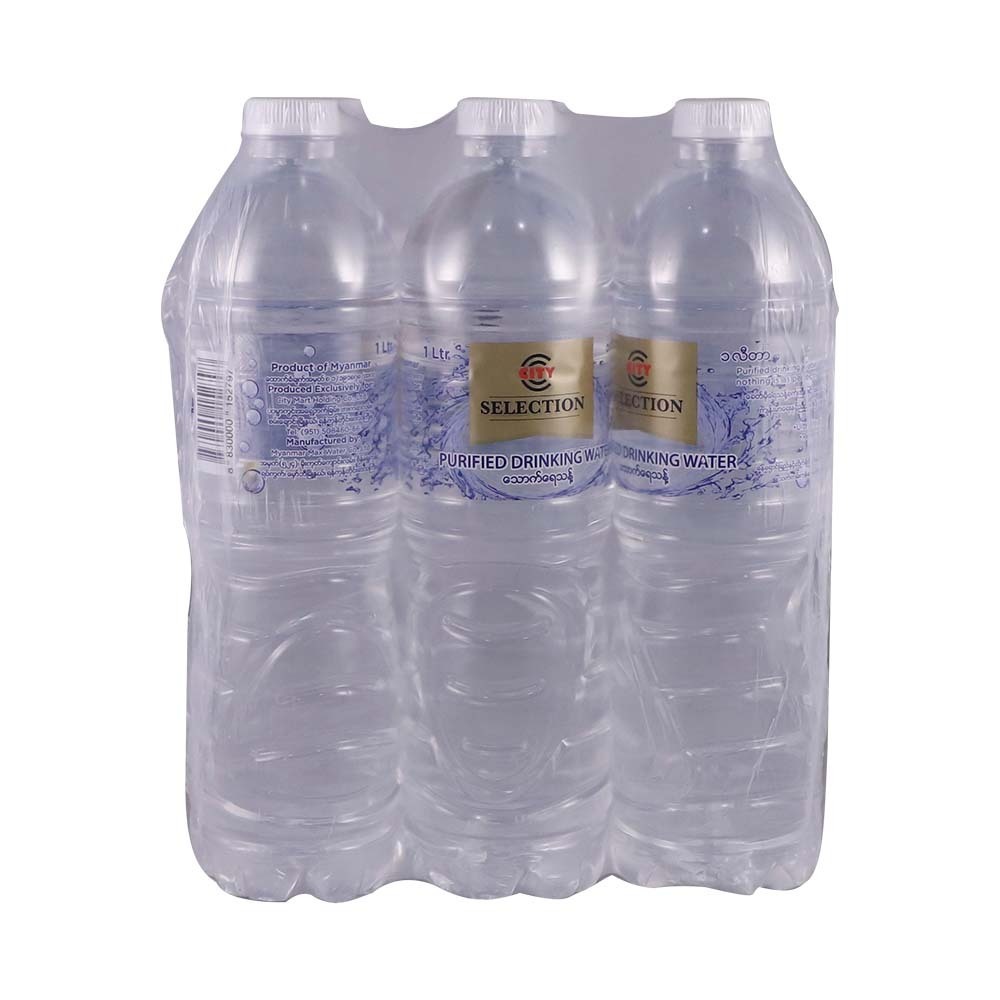 City Selection Purified Drinking Water 1LTRx6PCS