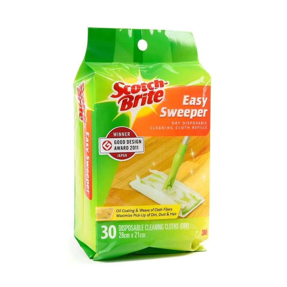 3M Scotch Brite Easy Sweeper Dry Disposable Cleaning Cloth Refills 28CM x 21CM
