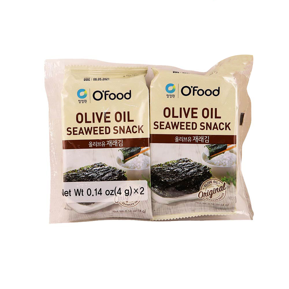 O`Food Olive Oil Seaweed Snack 4G x 2PCS