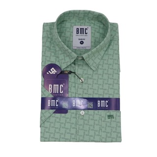 BMC Men Slimfit Shirt Short Sleeve 2320071 Green XL