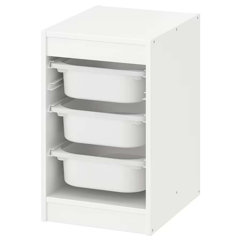 Ikea Trofast Storage Combination With Boxes, White/White, 34X44X56 CM 194.804.53