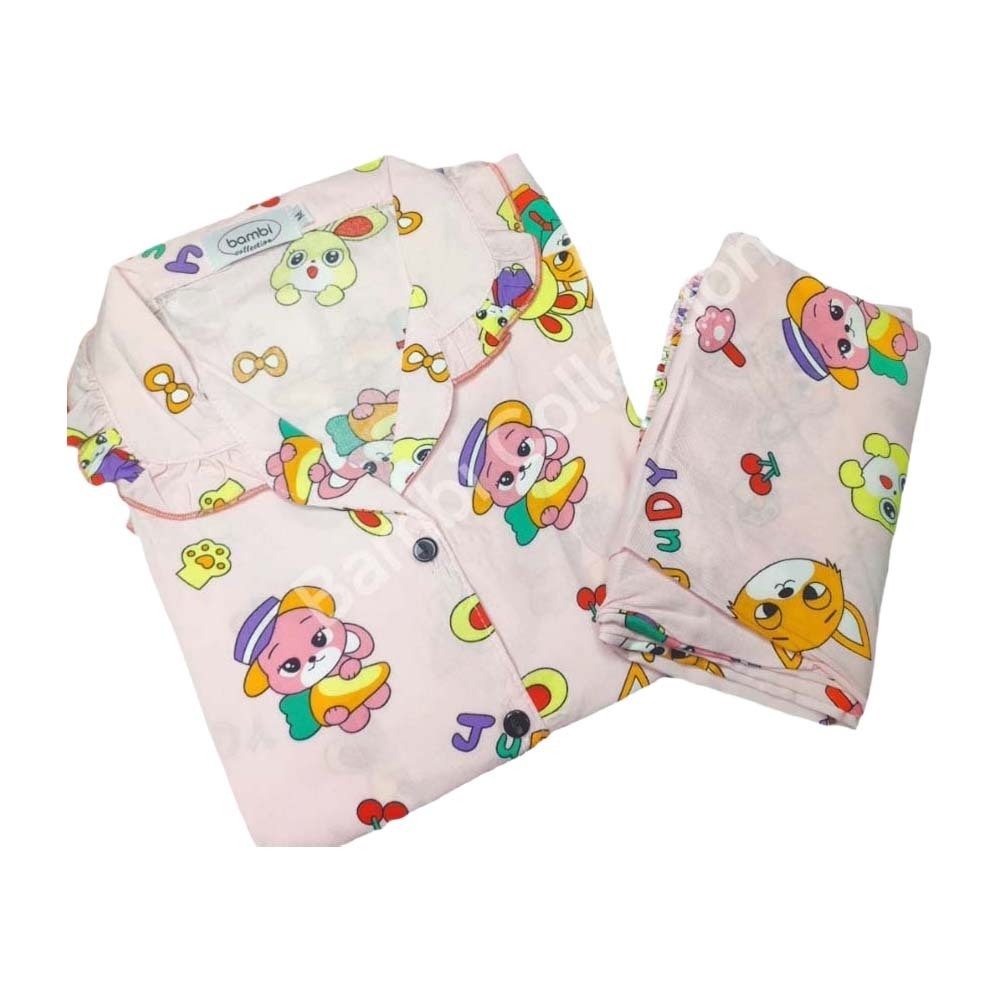 Bambi Women Spant One Set S/L (AA0048) Baby Pink Medium