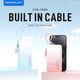 Konfulon A37Q (20000mAh Fast Charging 22.5W Built-in Cable Power Bank) + Lightning Cable Blue