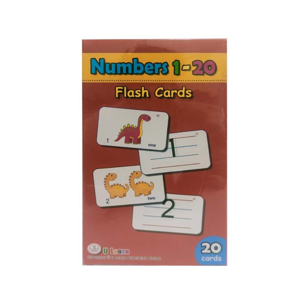 U Learn English Count 1-20 Flash Cards Box