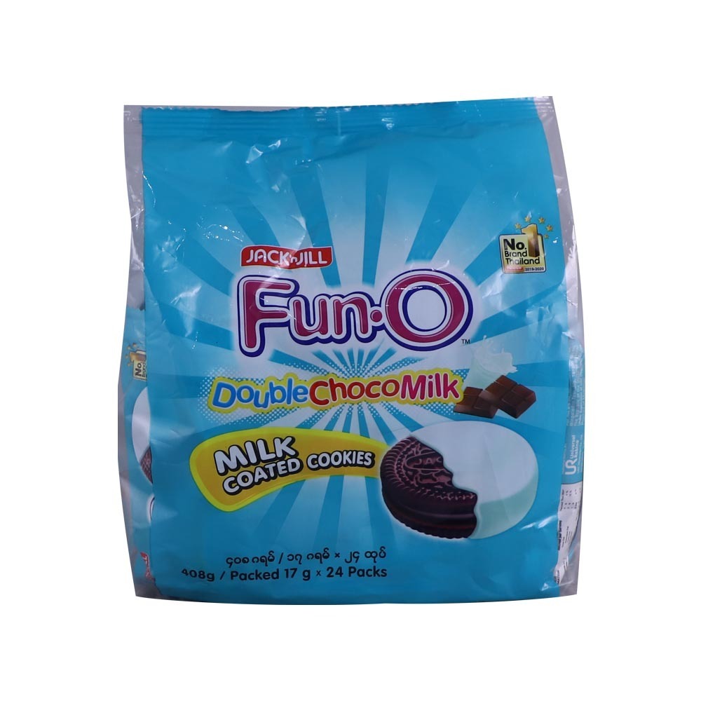 Jack&Jill Fun O Double Choco Milk Cookies 408G