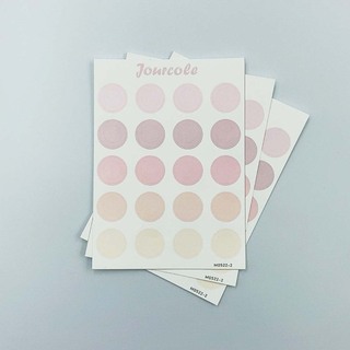 Jourcole  Circles and Dots Sticker One Sheet Journaling Deco Sticker  3.5x5inches JC0018 Orange