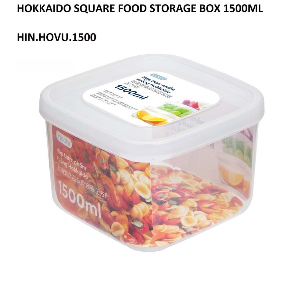 Hokkaido Square Food Storage Box 1500Ml HIN.HOVU.1500 (146 x 146 x 100MM)