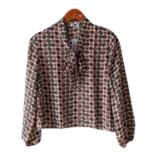 Kudos Chiffon Woman Blouse B-008Brown XL