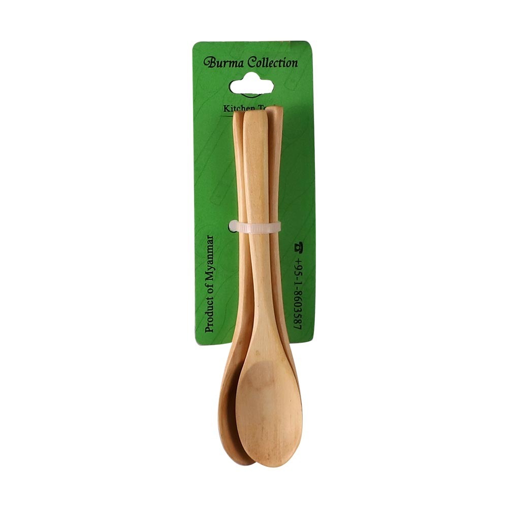 Burma Collection Wooden Dessert Spoon 3PCS 12.5CM