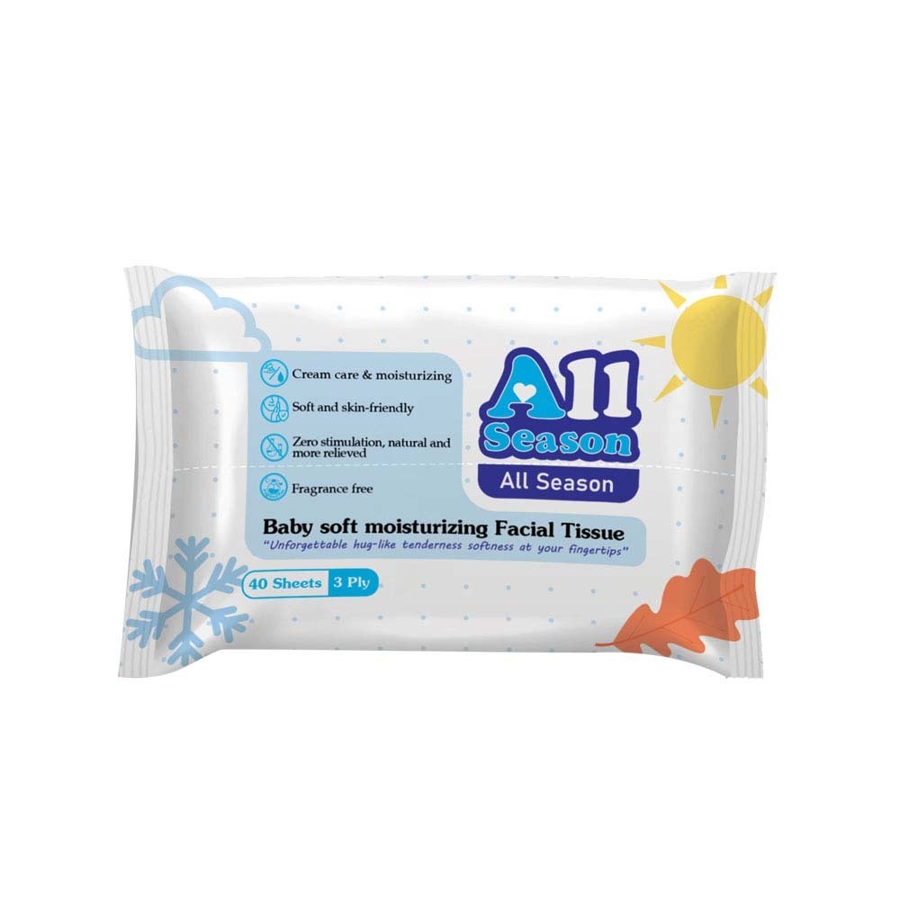 All Season Moisturizer Tissue 5 Packs 3Ply,40Sheets-130MMx180MM