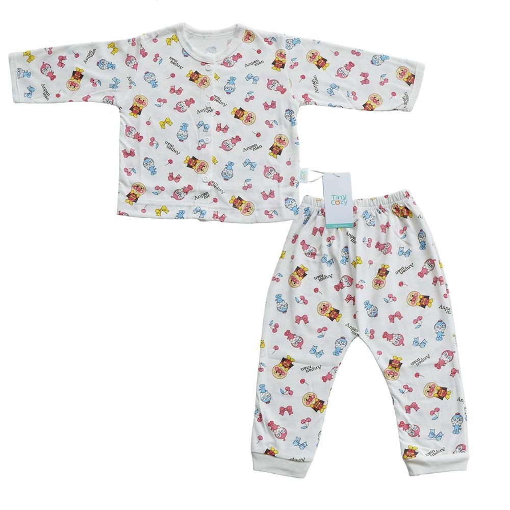 TC1033T Tiny Cozy Baby Comfy Set White & Pink Anpanman