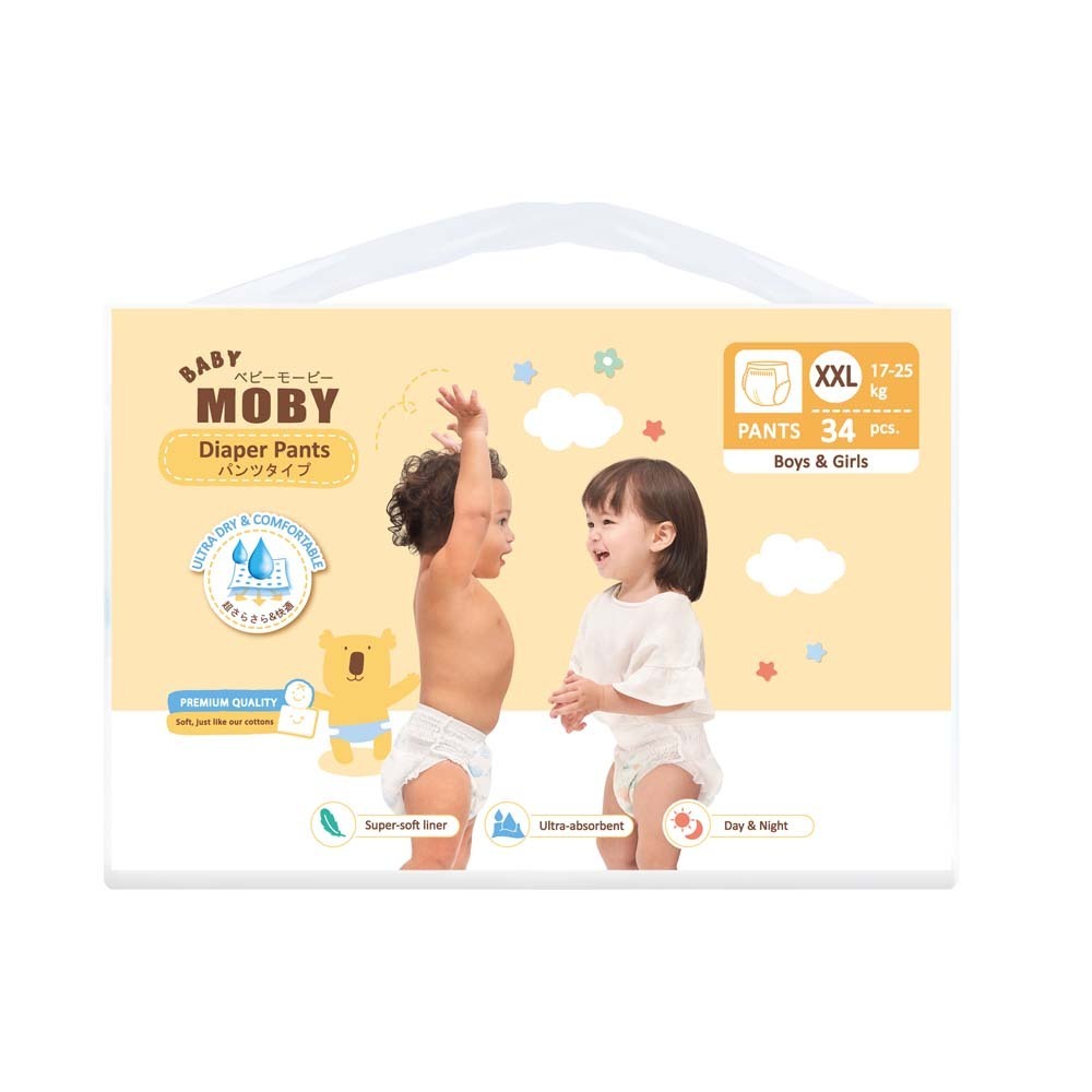 Baby Moby Diaper Pants Double Extra Large  34PCS