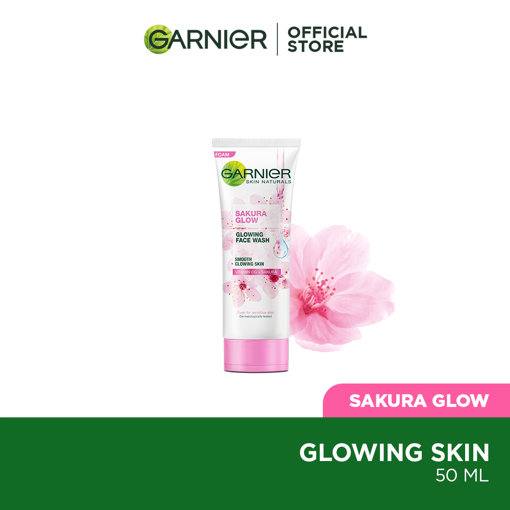 Garnier Skin Naturals Sakura Glow Glowing Face Wash 50ML