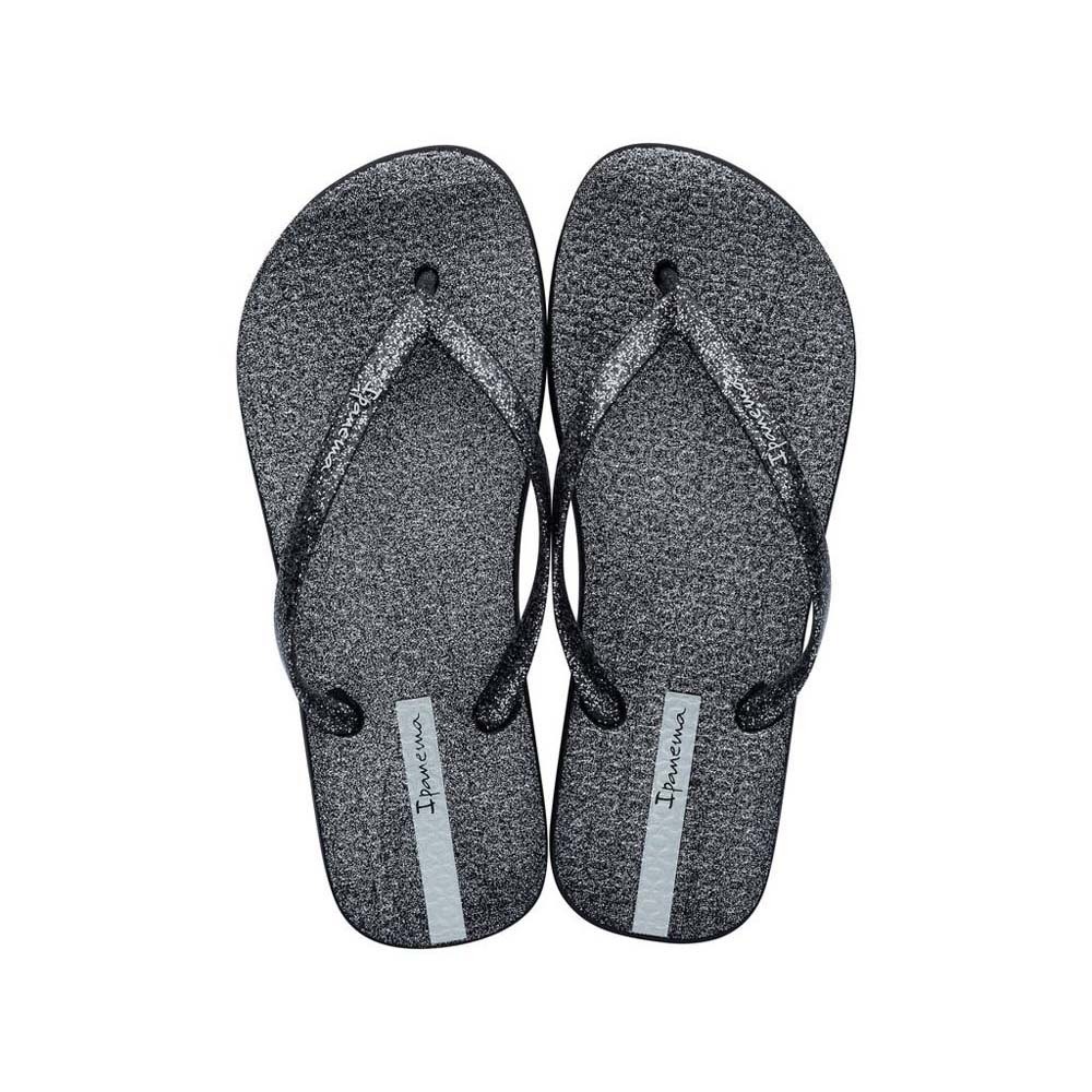 Ipanema Glitter Fem Flip (No-7) Black & Black Glitter Silver 1264812522807