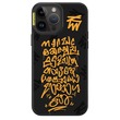 Alphabets Phone Case (Black)  iPhone 14 By Creative Club Myanmar