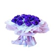Floral District Hard Blue Artificial Rose Bouquet