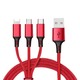 3 in 1Cableကြိုး Red KPT-0576