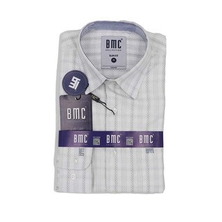 BMC Men Slimfit Shirt Long Sleeve 1320078 Blue Large