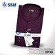 Madarin Collar Shirt Short Sleeve SSM-O-M-S-026 (Midnight Purple) 4 Extra Large