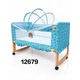 Baby Cele W-002 Newborn Wooden Rocking Cradle with Mosquito Net 12679 Green