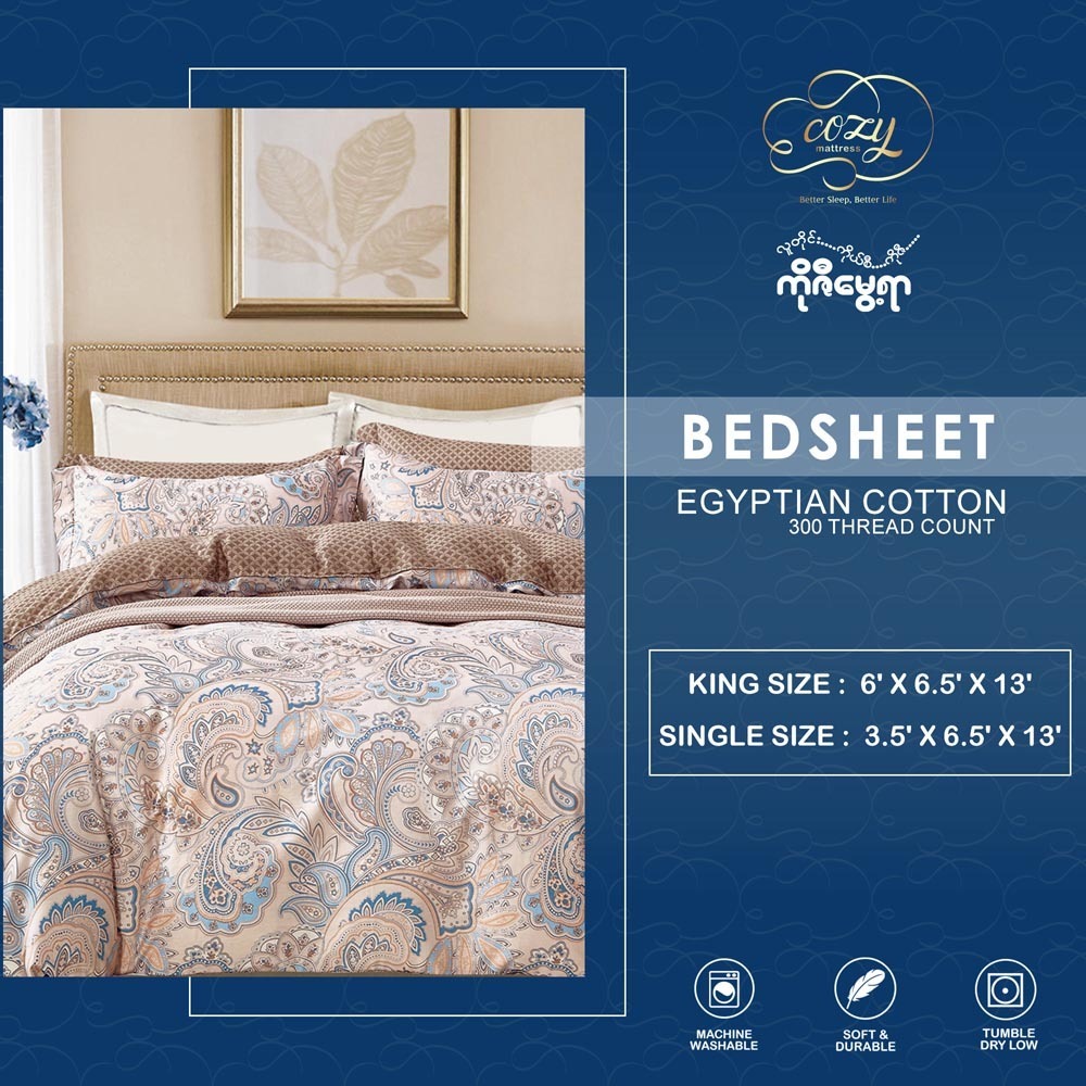 Cozy Egyption Bedsheet (EC) Bedding Accessories King